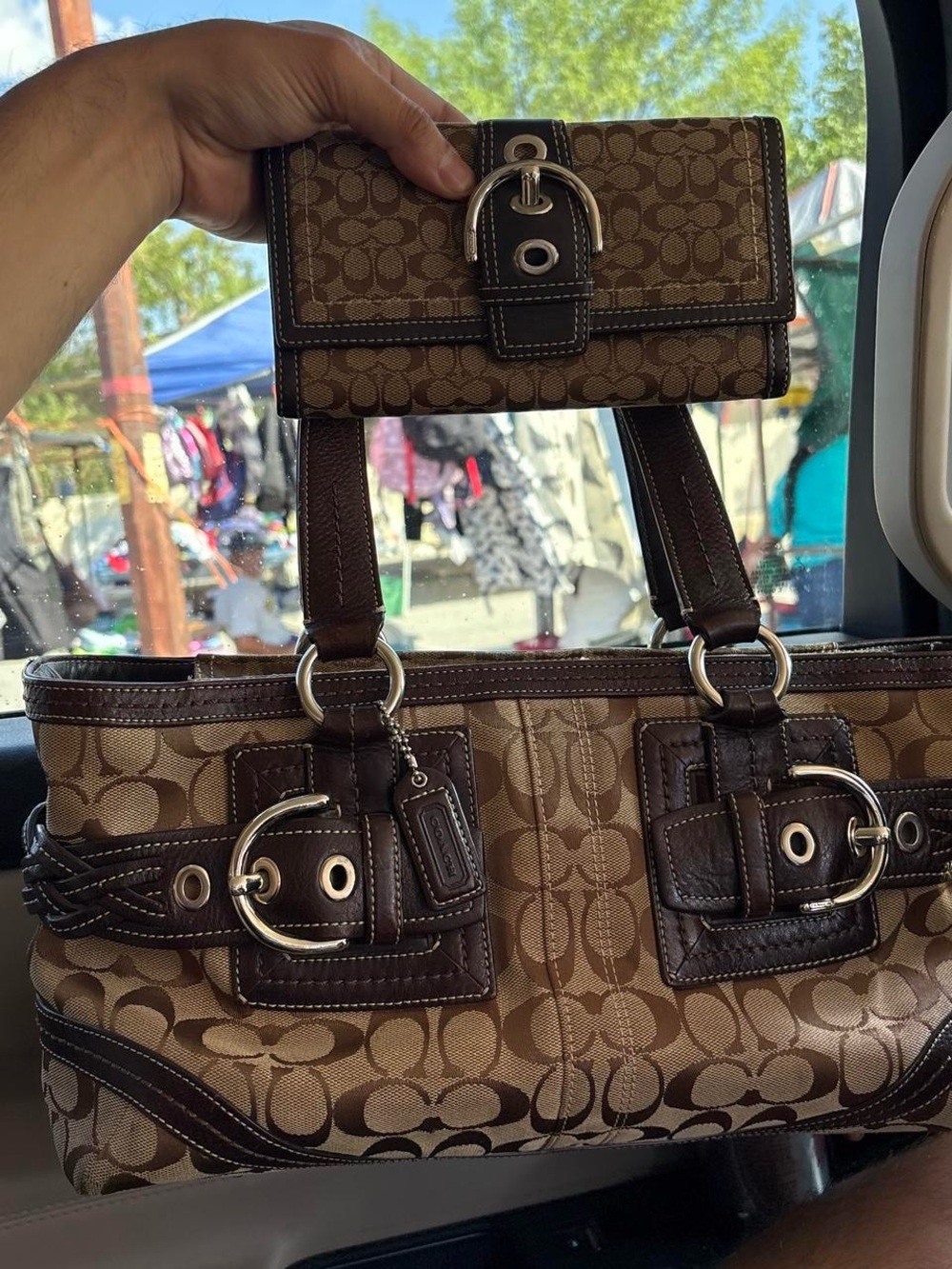 vintage Coach Soho Signature with wallet